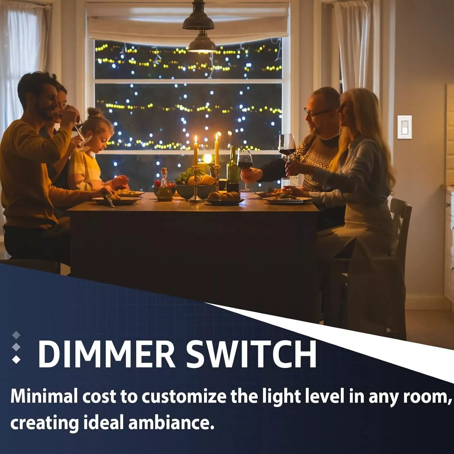 Decora Dimmer Switch 2-Pack Single Pole 3-Way LED Incandescent CFL