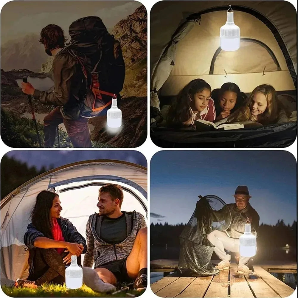 Outdoor USB Rechargeable LED Lantern for Camping and Emergency Light
