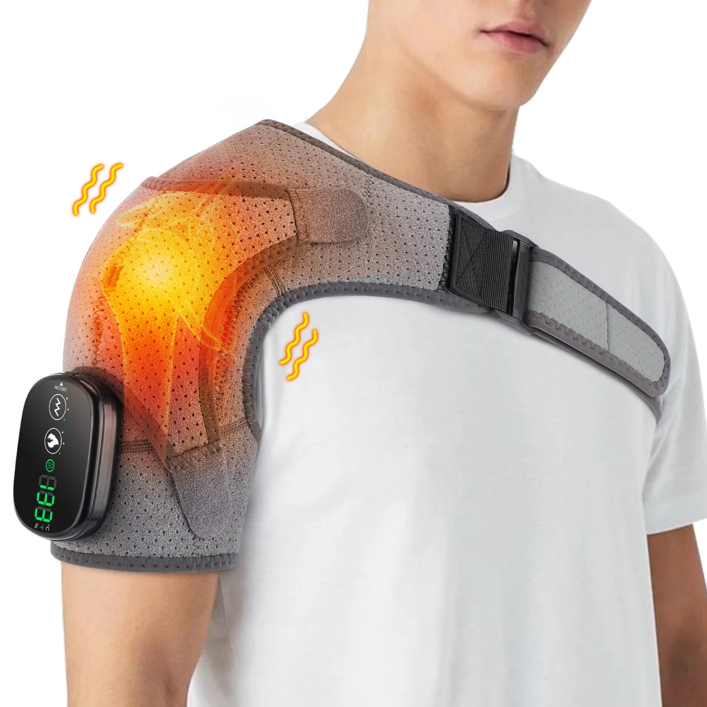Pastsky Electric Shoulder Heating Pad Vibration Massager