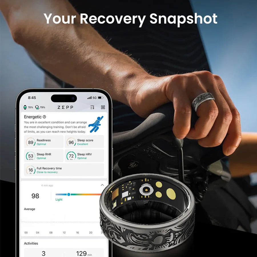 Smart Ring Fitness Tracker Sleep Monitor Pedometer