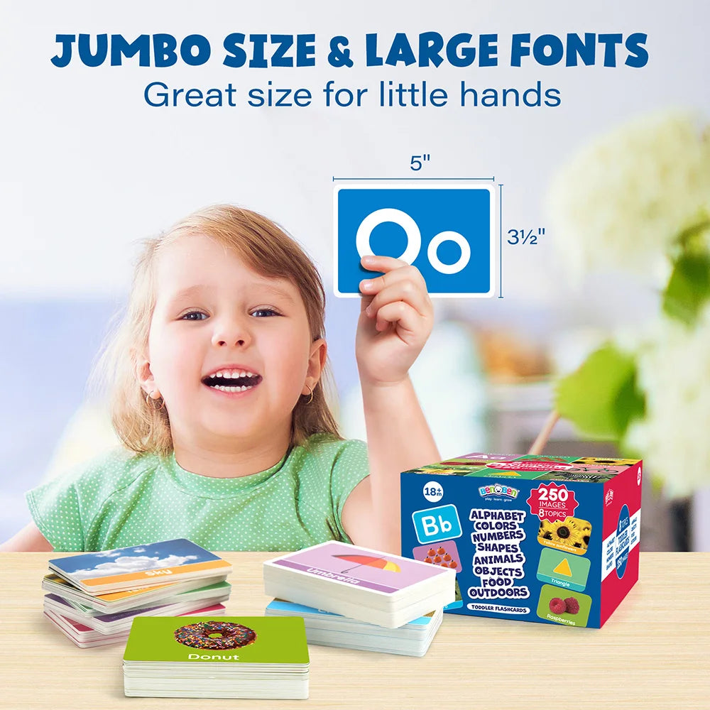 Double-Sided Alphabet and Number Flash Cards for Toddlers