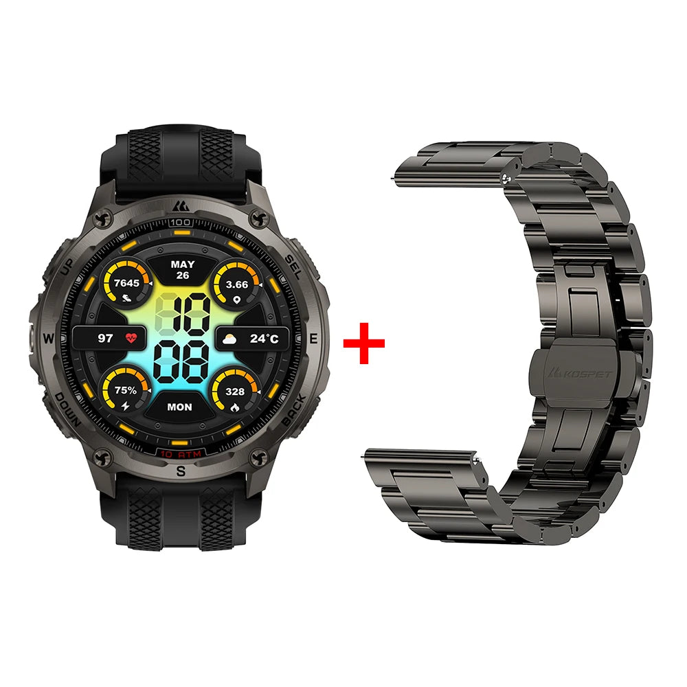 KOSPET Tank T4 Smartwatch With GPS And Heart Rate Tracking