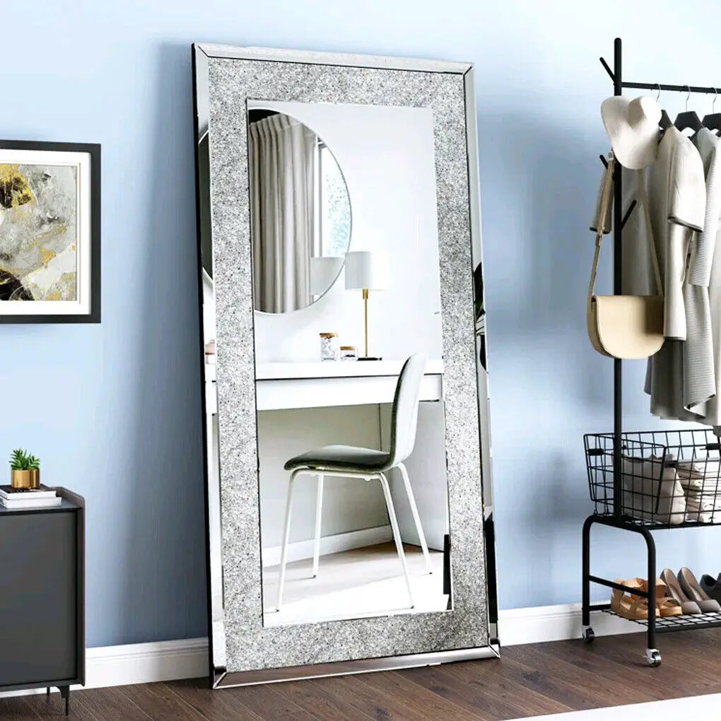 LUVODI Luxury Crystal Rhinestone Wall Vanity Mirror