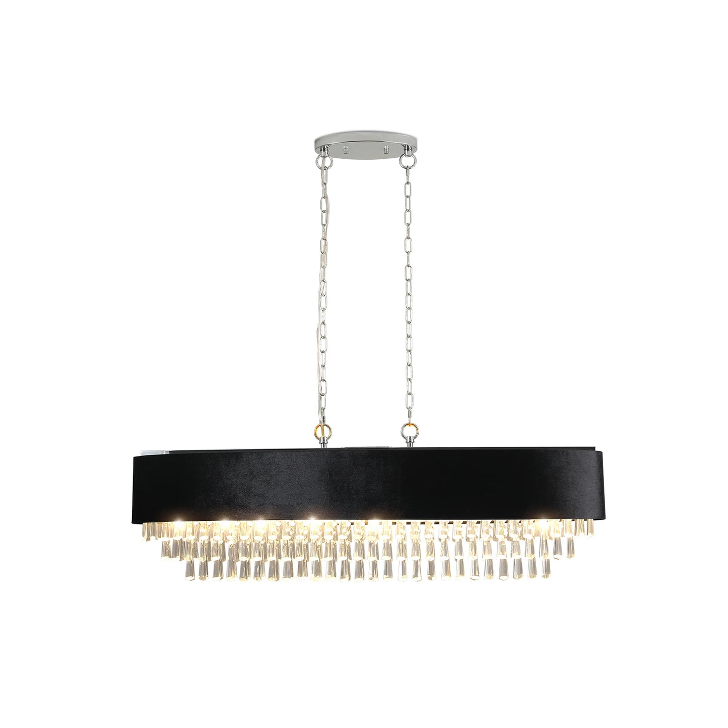 LONGREE Modern Crystal Chandelier Pendant Light for Dining Living Room