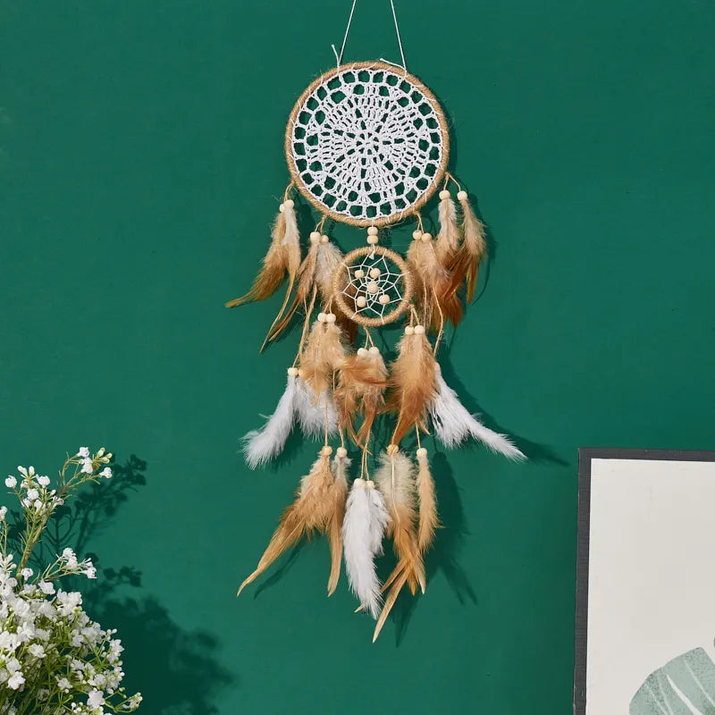 Dream Catcher Wall Decor Moon And Sun Bohemian Bedside Ornament