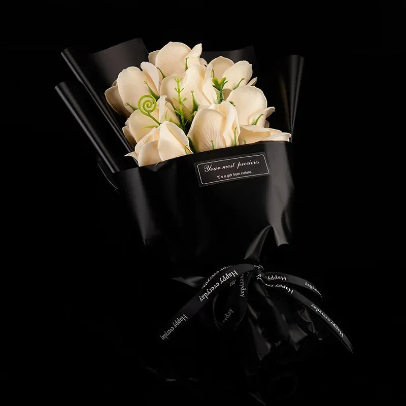 Soap Flower Rose Bouquet Artificial Flowers For Weddings And Gift