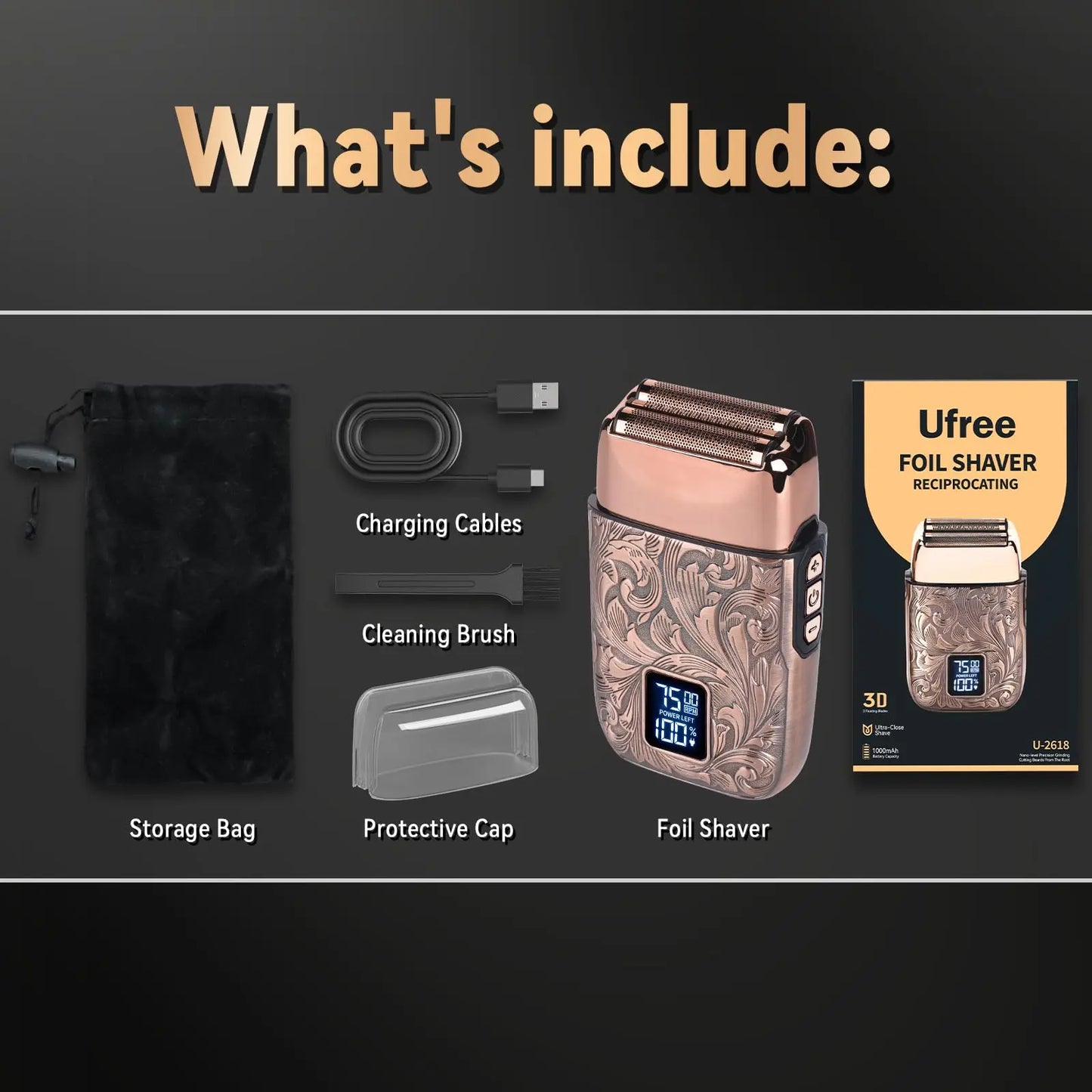 Ufree Electric Foil Shaver For Men With LCD Display