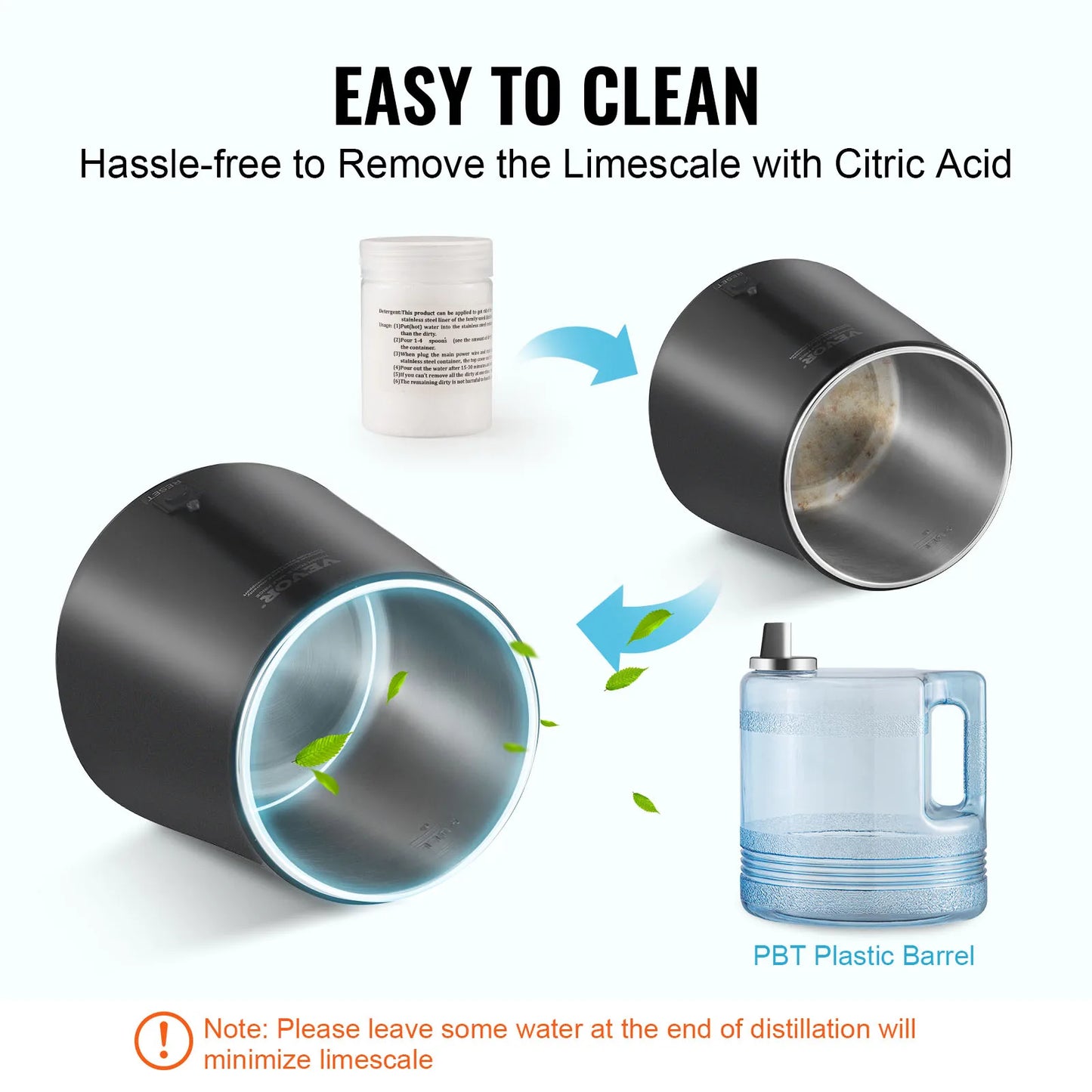 SucceBuy Water Distiller Countertop Pure Water Purifier
