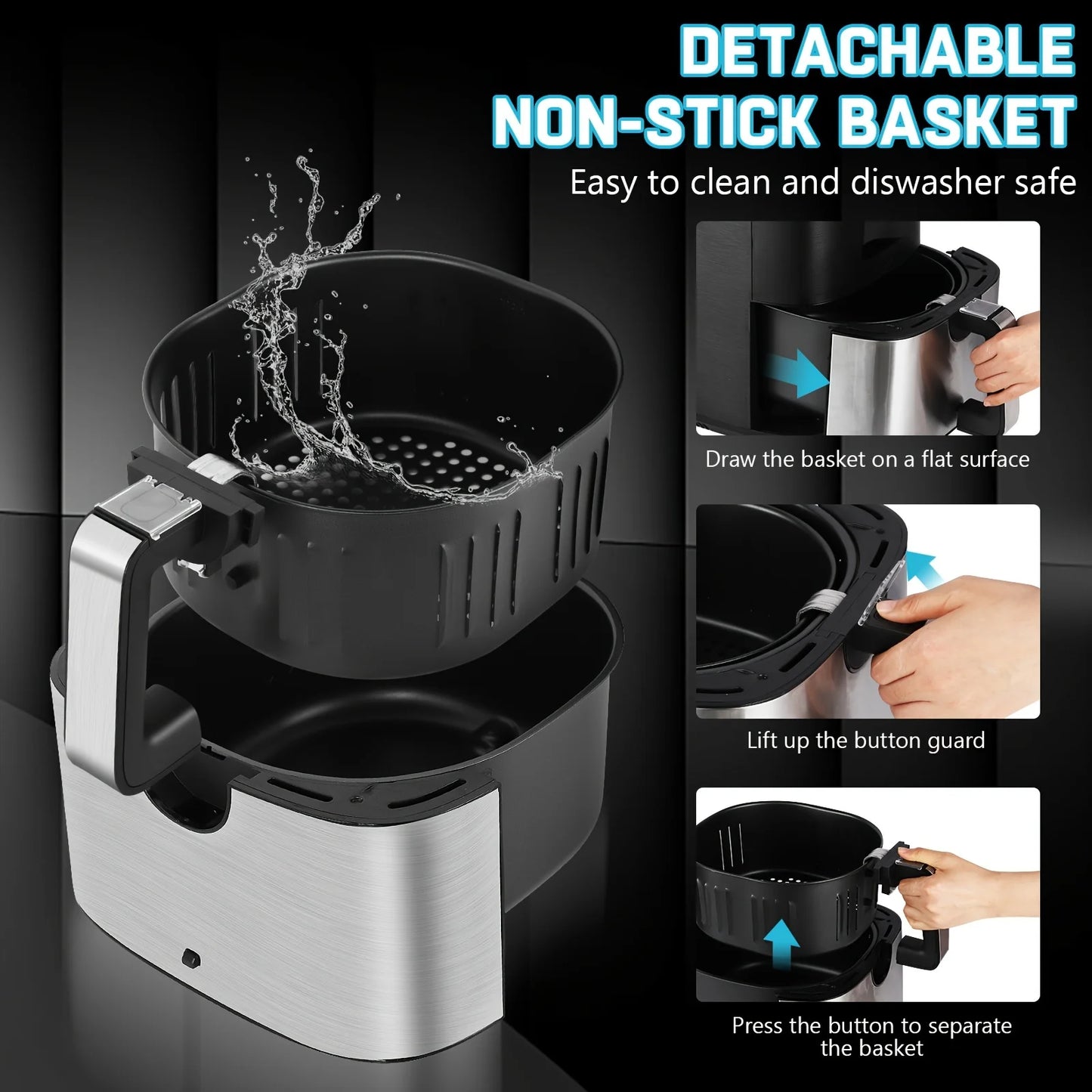 KitCook Air Fryer With Digital Touch Screen And Eight Presets