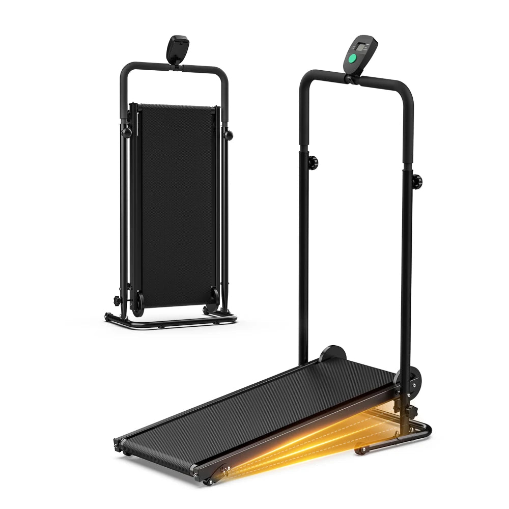 AKLUER Non Motorized Foldable Treadmill For Small Homes
