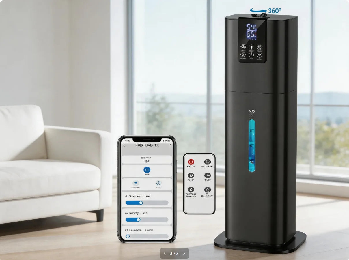 Smart Humidifier With Aroma Diffuser Ambient Light App Remote Control