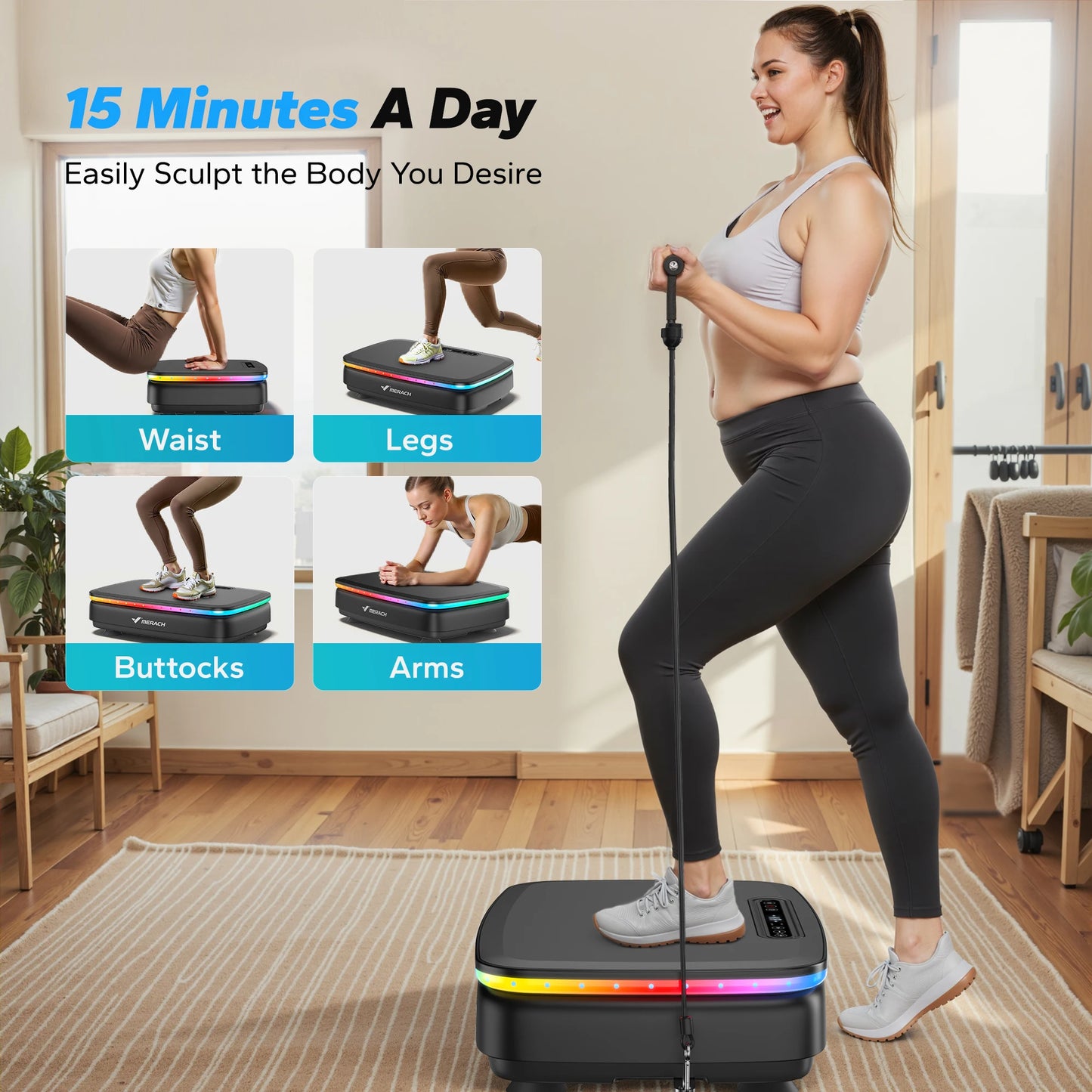 MERACH Vibration Plate For Whole Body Workout And Lymphatic Drainage