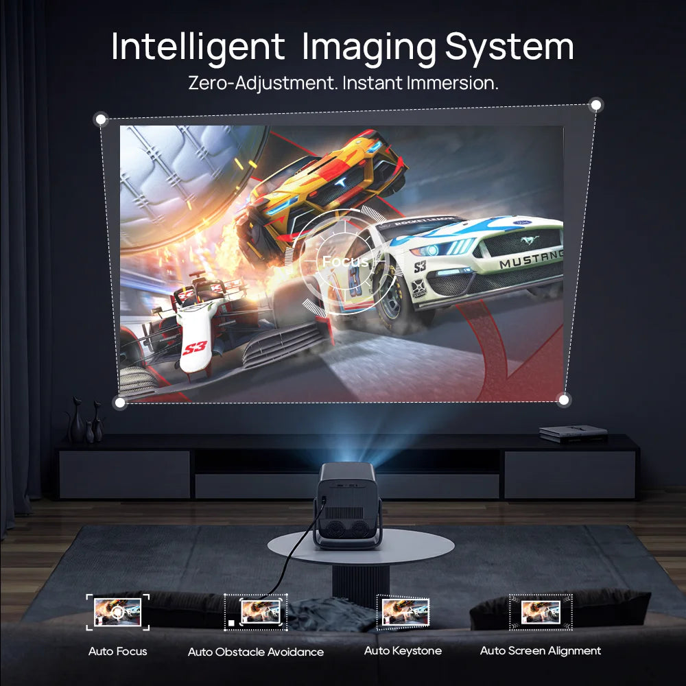 LynCast X5AR Short Throw Mini Projector 1080P 8K Supported