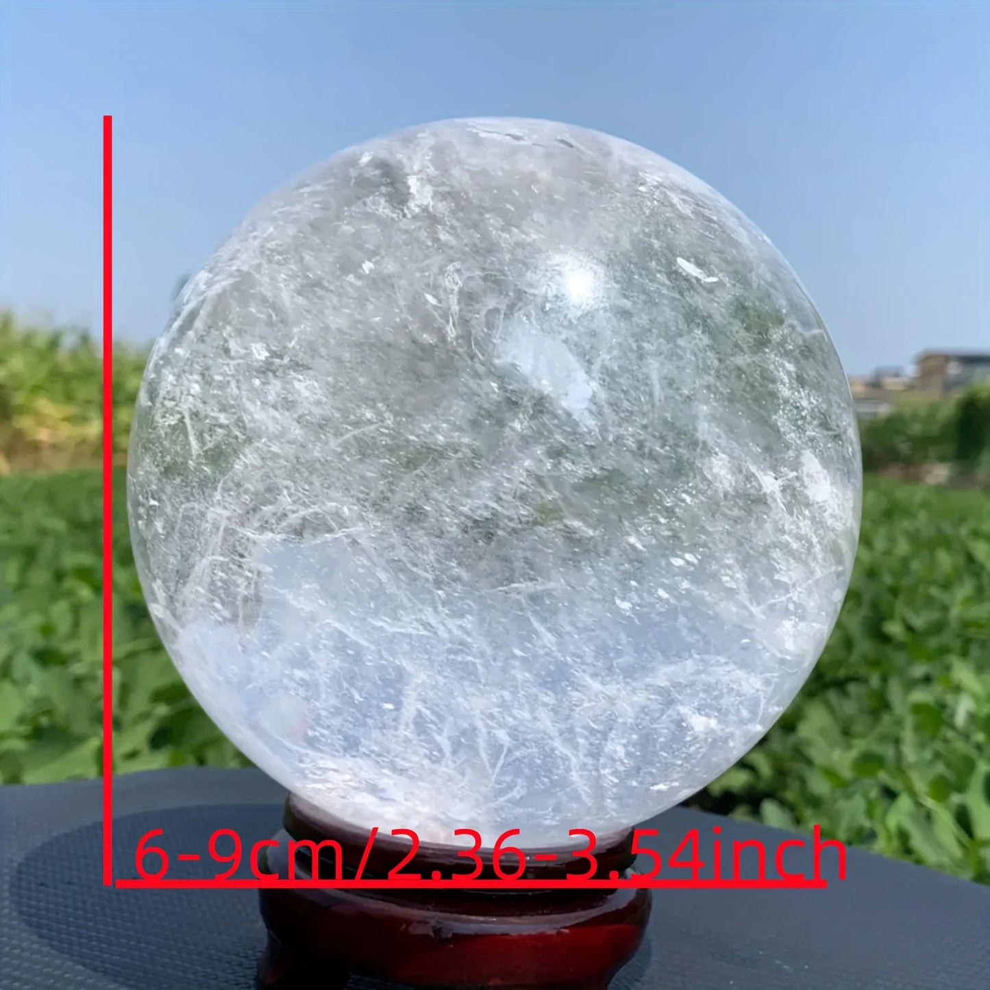 CrystalHola Large Clear Quartz Sphere Ball For Home Decor Gift