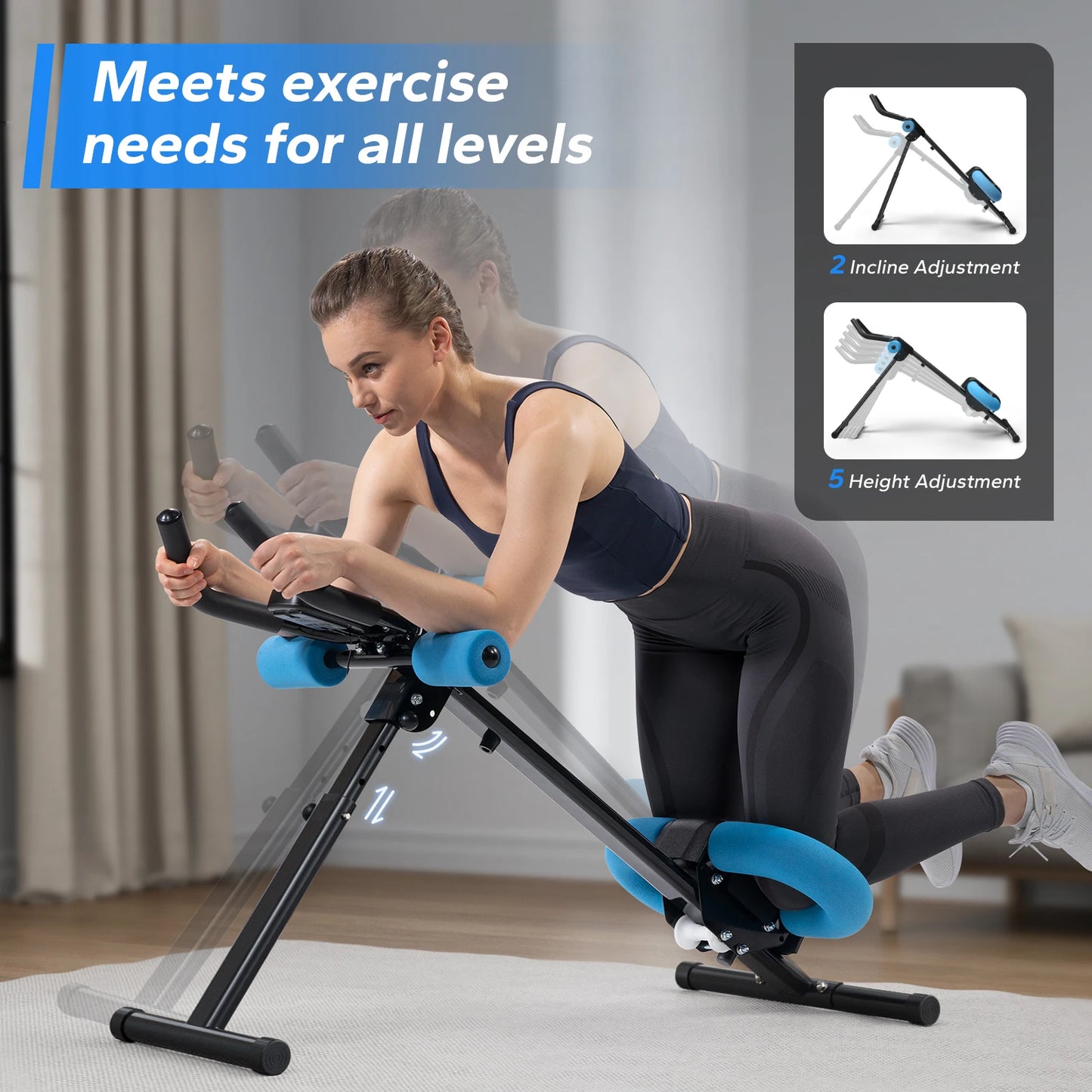 MERACH 2314 Abdominal Machine Adjustable Trainer For Core Exercise
