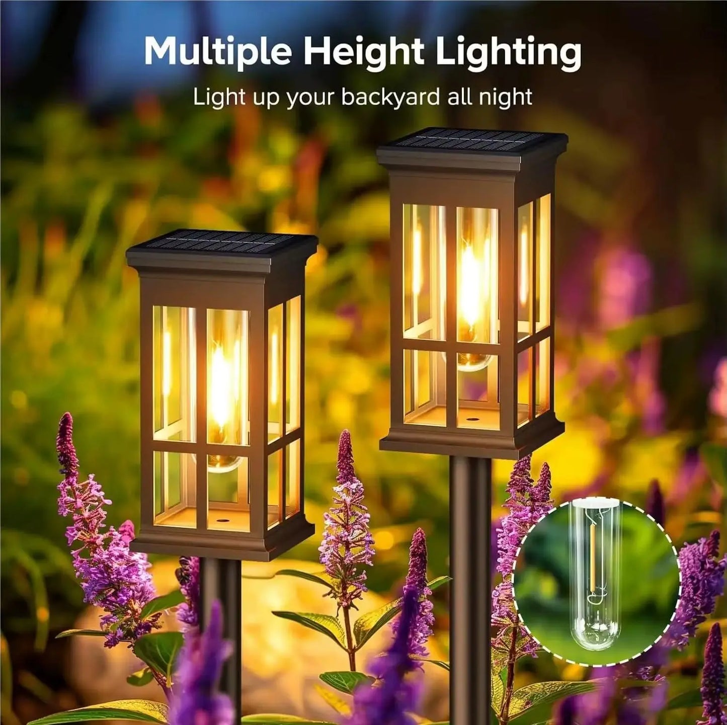 Solar Pathway Lights Outdoor LED Lamp for Garden and Patio