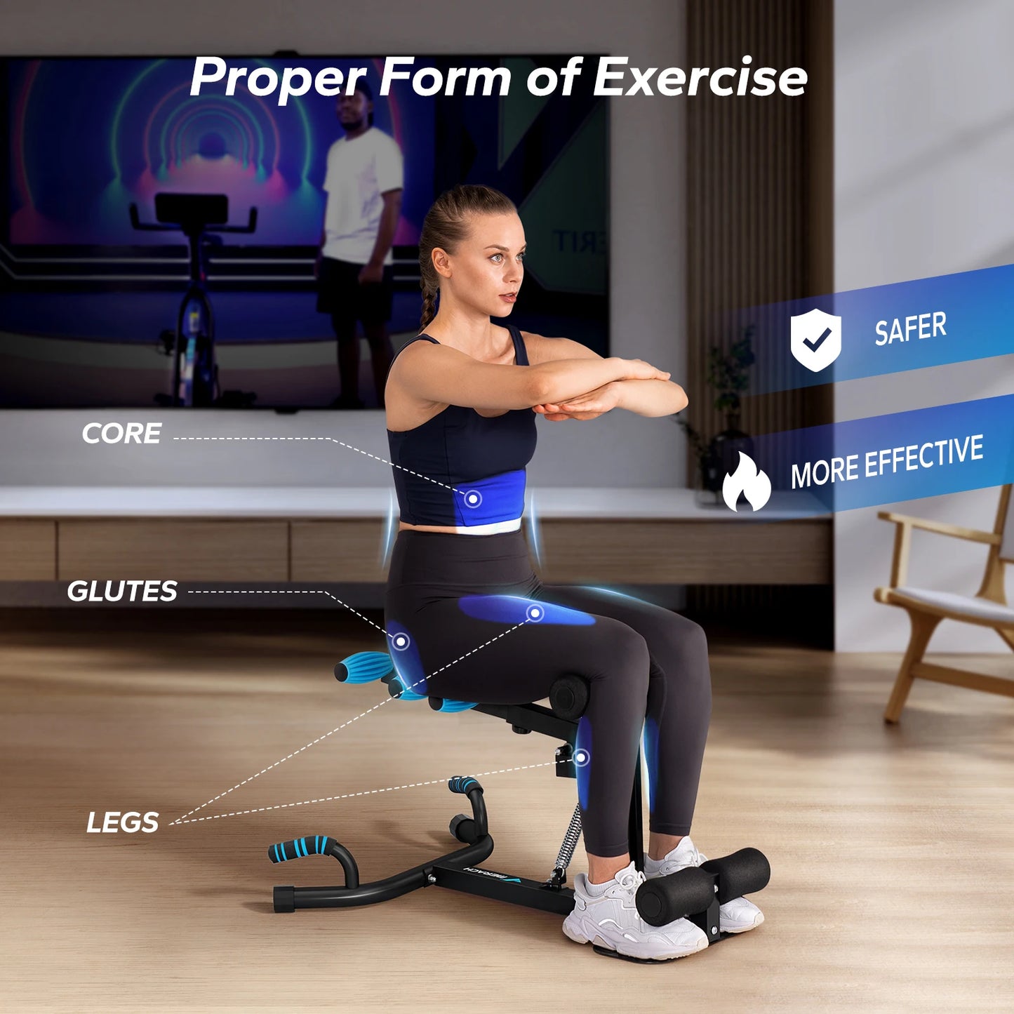 MERACH Deep Squat Machine for Glutes Core and Leg Training