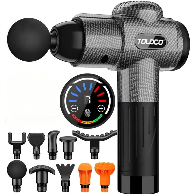 Fascial Massage Gun Neck Massager USB Percussion Tool 10 Heads