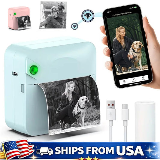 Portable Inkless Bluetooth Thermal Sticker Printer For Notes And Labels
