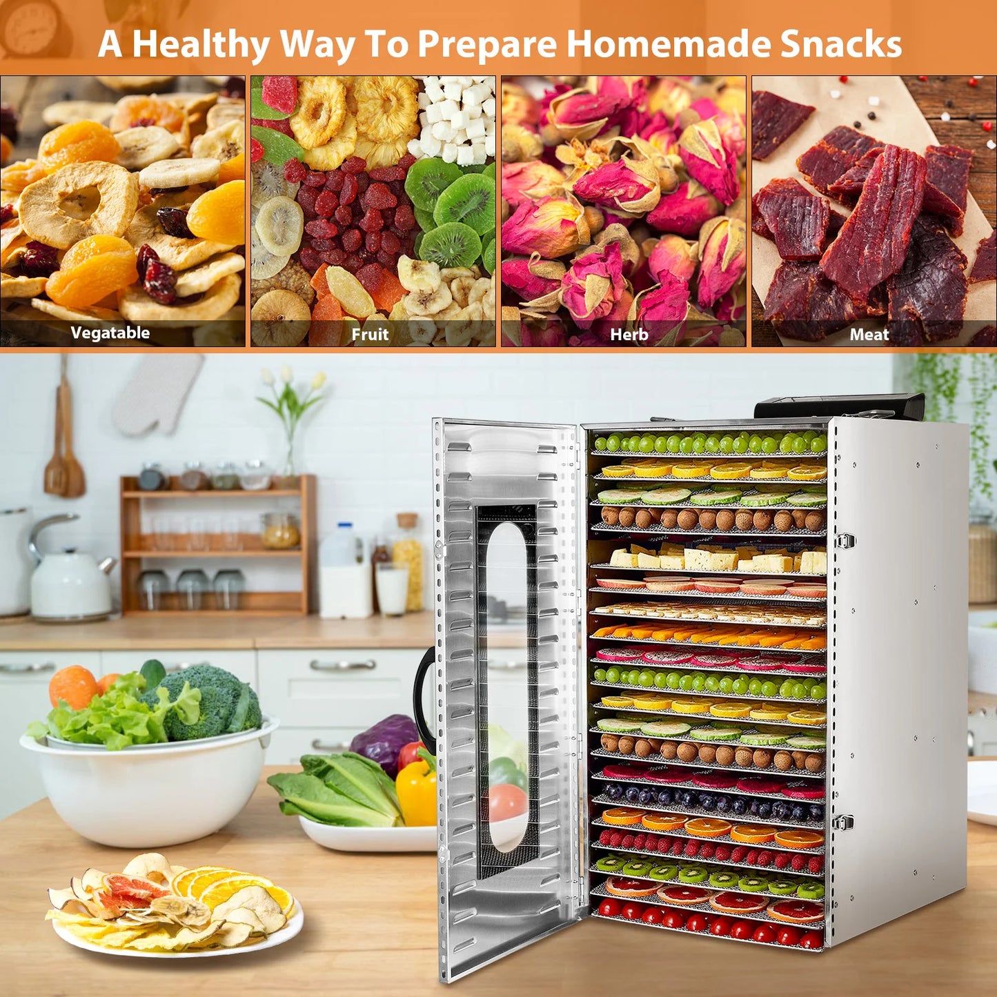 Shicuo 20 Layer Commercial Stainless Steel Food Dehydrator Machine
