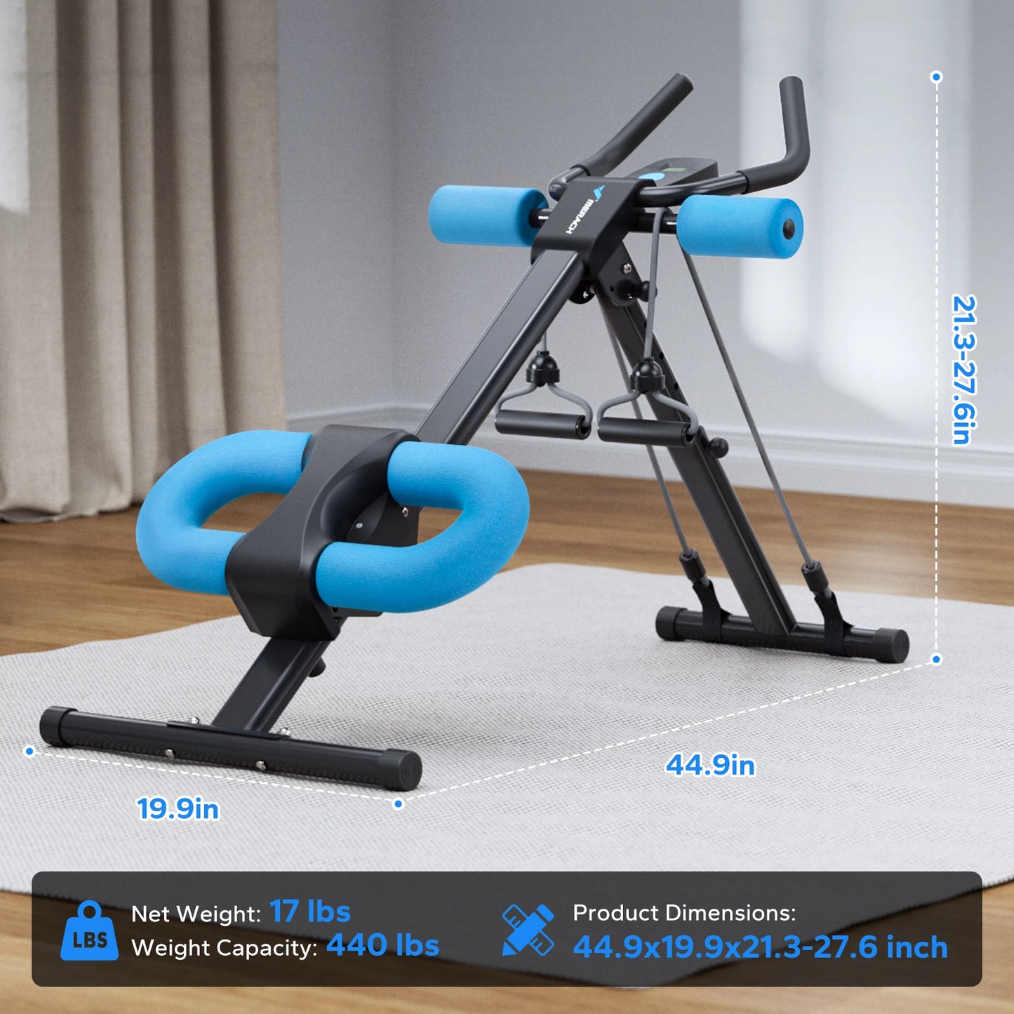 MERACH 2314 Abdominal Machine Adjustable Trainer For Core Exercise