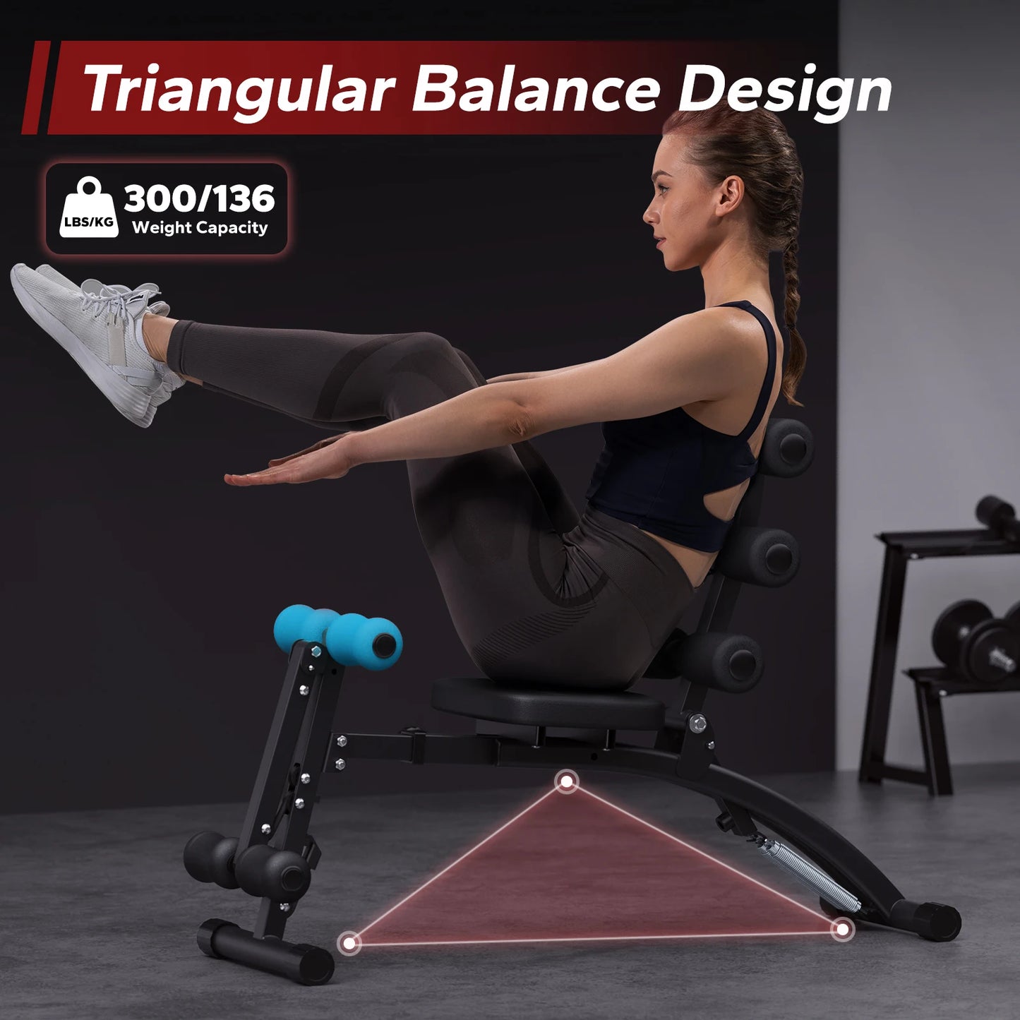 MERACH Ab Machine Multifunctional Adjustable Sit Up Bench