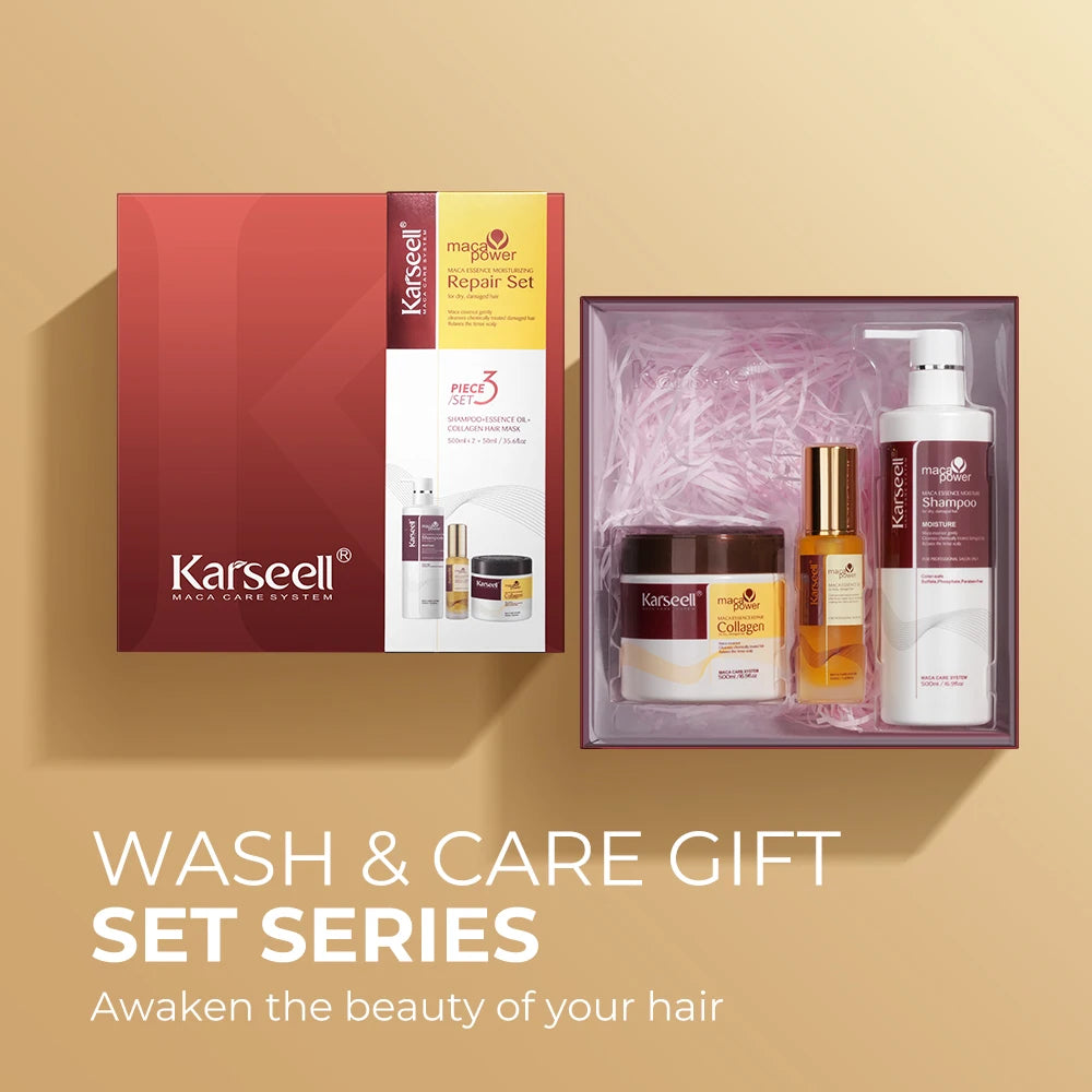 Karseell Collagen Hair Mask With Argan Oil Shampoo Set