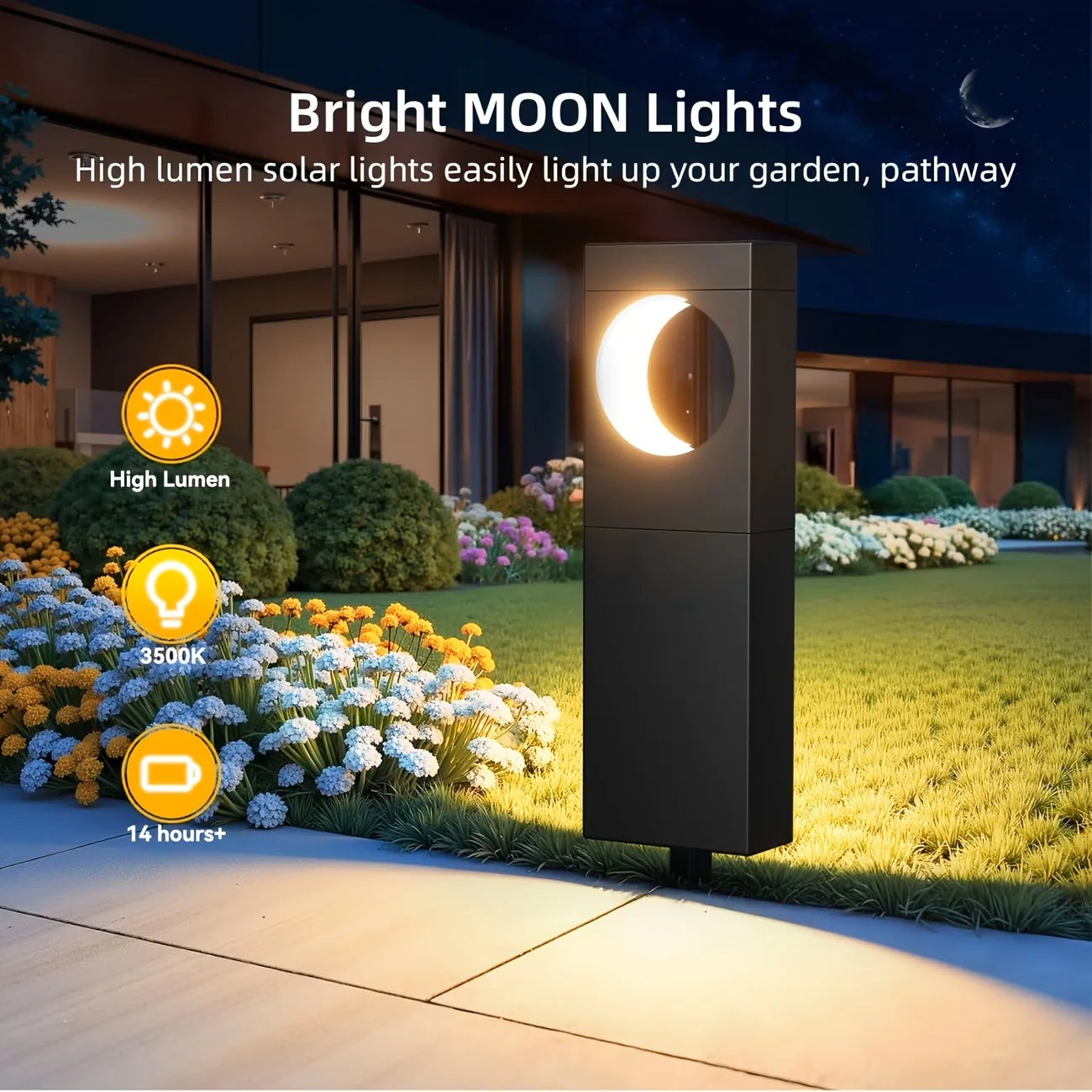 Solar Pathway Lights Outdoor Waterproof LED Garden Yard Pathway Lamp