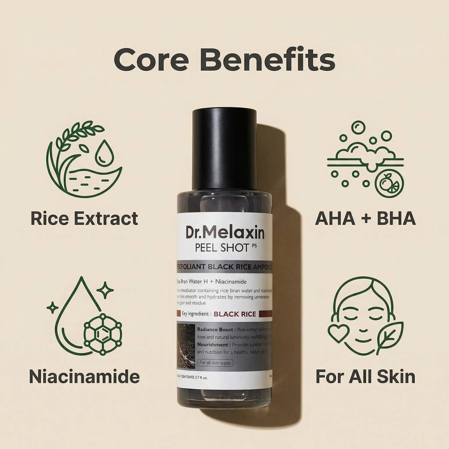 Black Rice Exfoliating Ampoule With Niacinamide For All Skin Types