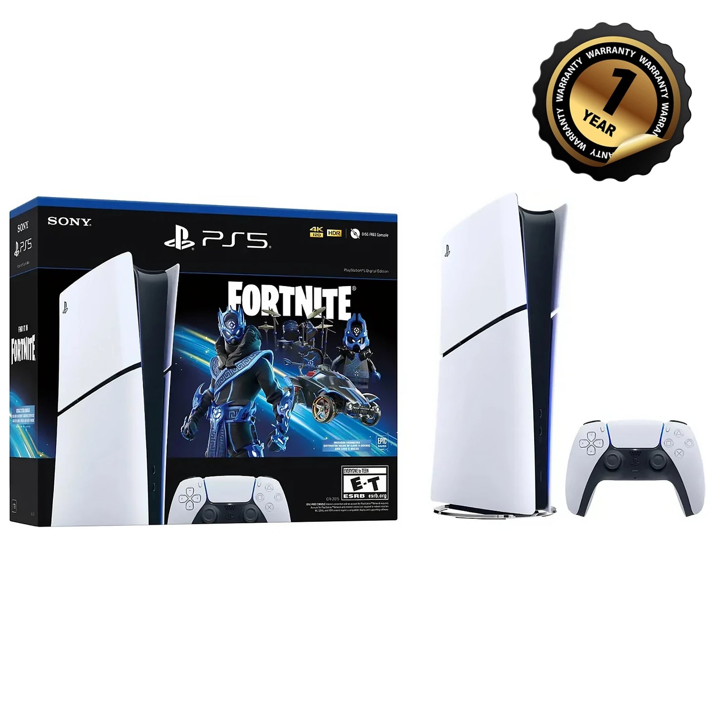 Sony PlayStation 5 Digital Edition Console Fortnite Cobalt Star Bundle