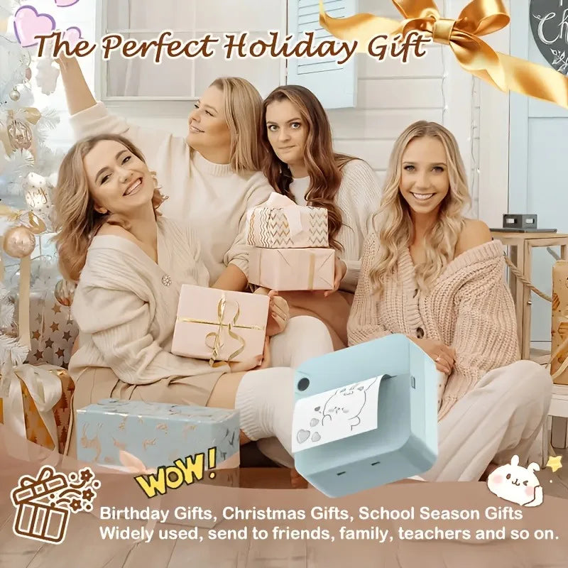 Portable Inkless Bluetooth Thermal Sticker Printer For Notes And Labels
