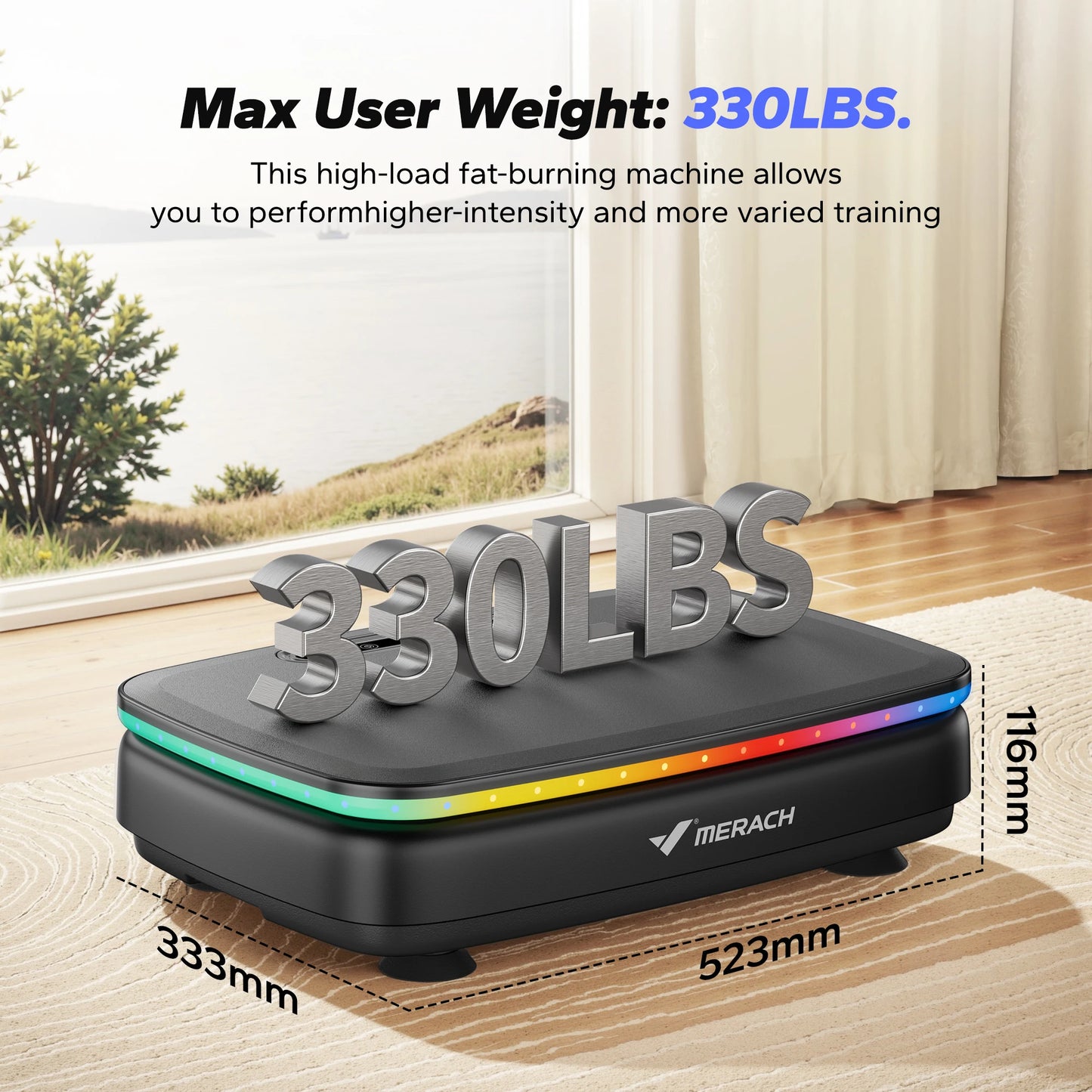 MERACH Vibration Plate For Whole Body Workout And Lymphatic Drainage