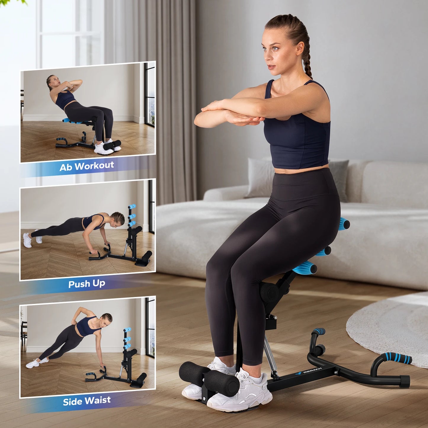 MERACH Deep Squat Machine for Glutes Core and Leg Training