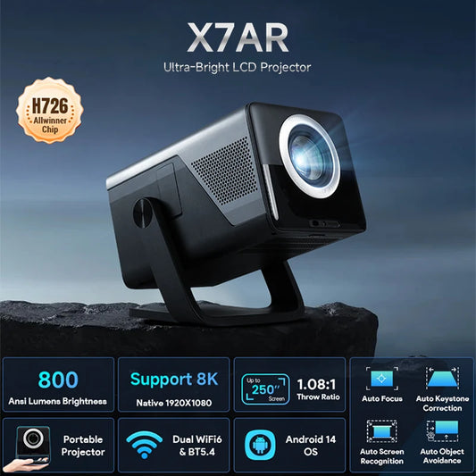 LynCast 8K AI Smart Projector Android 14 Auto Focus 1000 ANSI