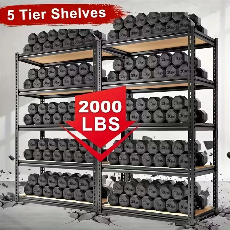Heavy Duty Metal Storage Rack 2000 Pounds Per Layer Capacity
