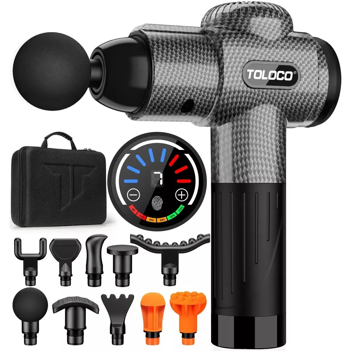 Fascial Massage Gun Neck Massager USB Percussion Tool 10 Heads