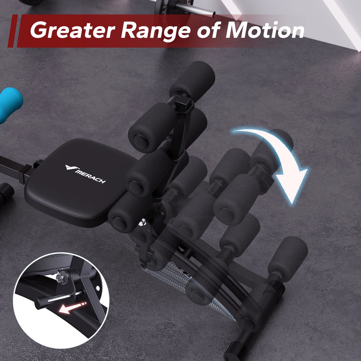 MERACH Ab Machine Multifunctional Adjustable Sit Up Bench