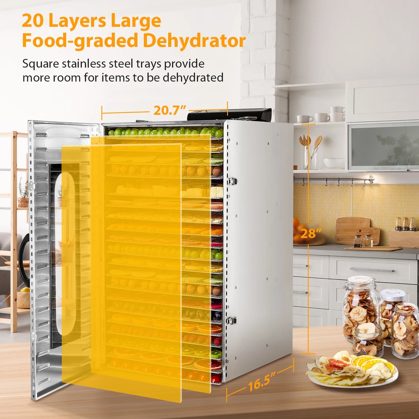 Shicuo 20 Layer Commercial Stainless Steel Food Dehydrator Machine