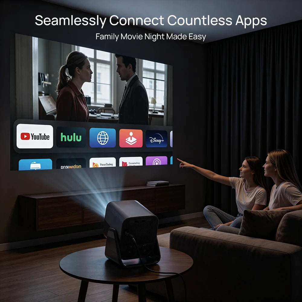 LynCast X5AR Short Throw Mini Projector 1080P 8K Supported