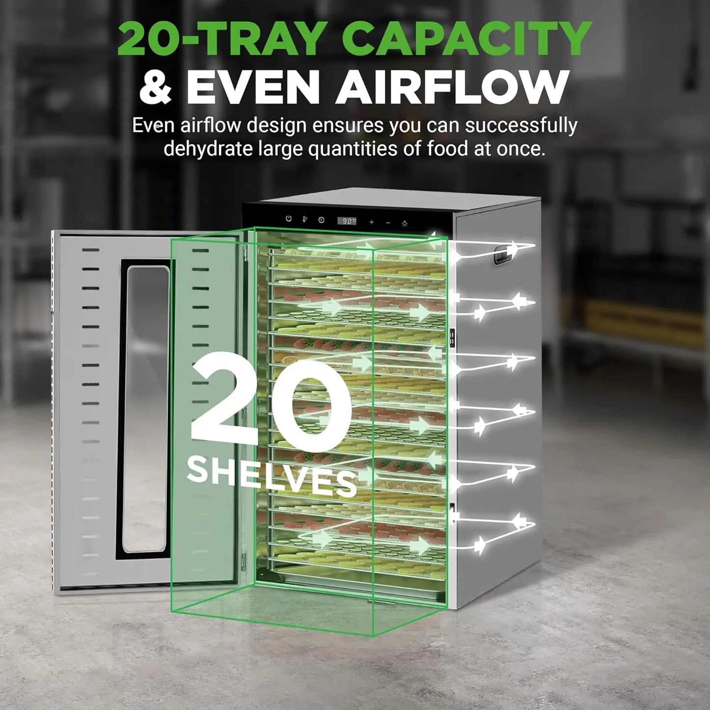 Shicuo 20 Layer Commercial Stainless Steel Food Dehydrator Machine