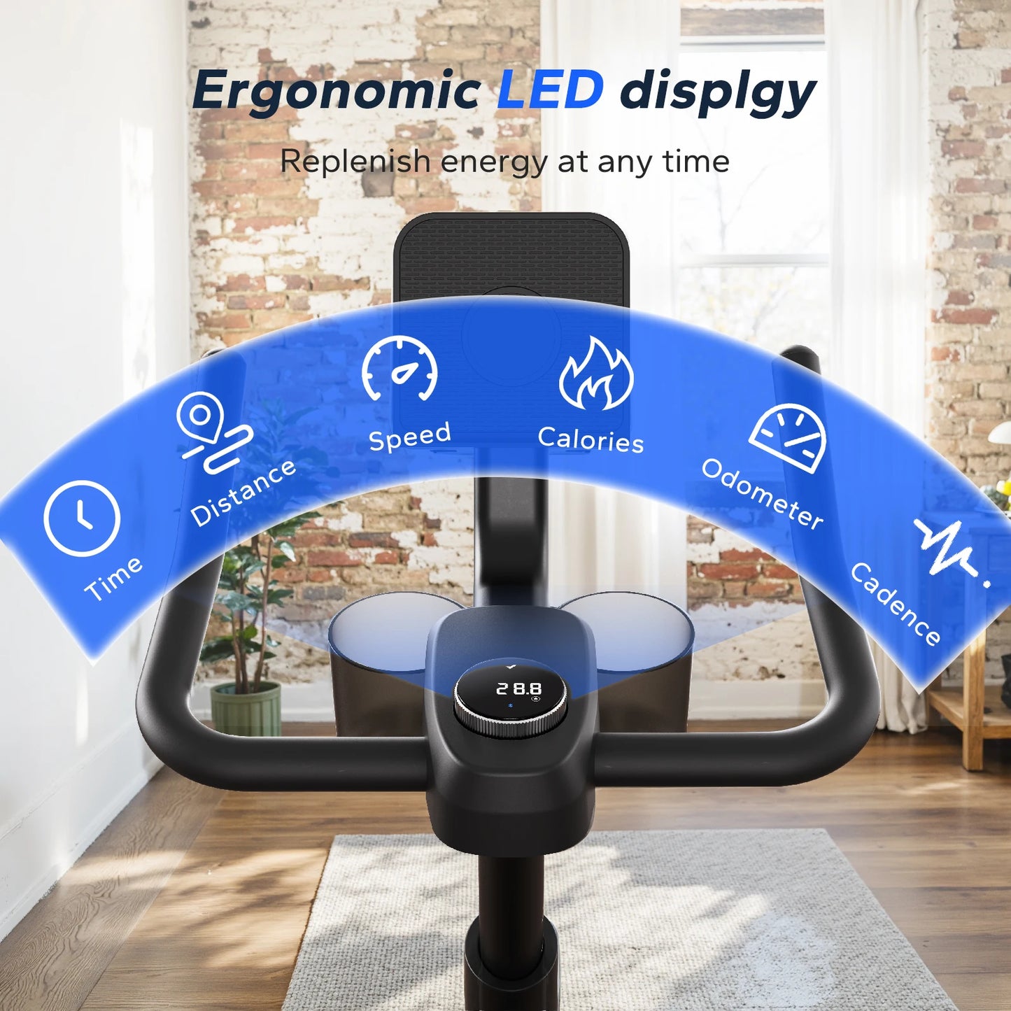 MERACH Magnetic Indoor Exercise Bike With App Low Noise