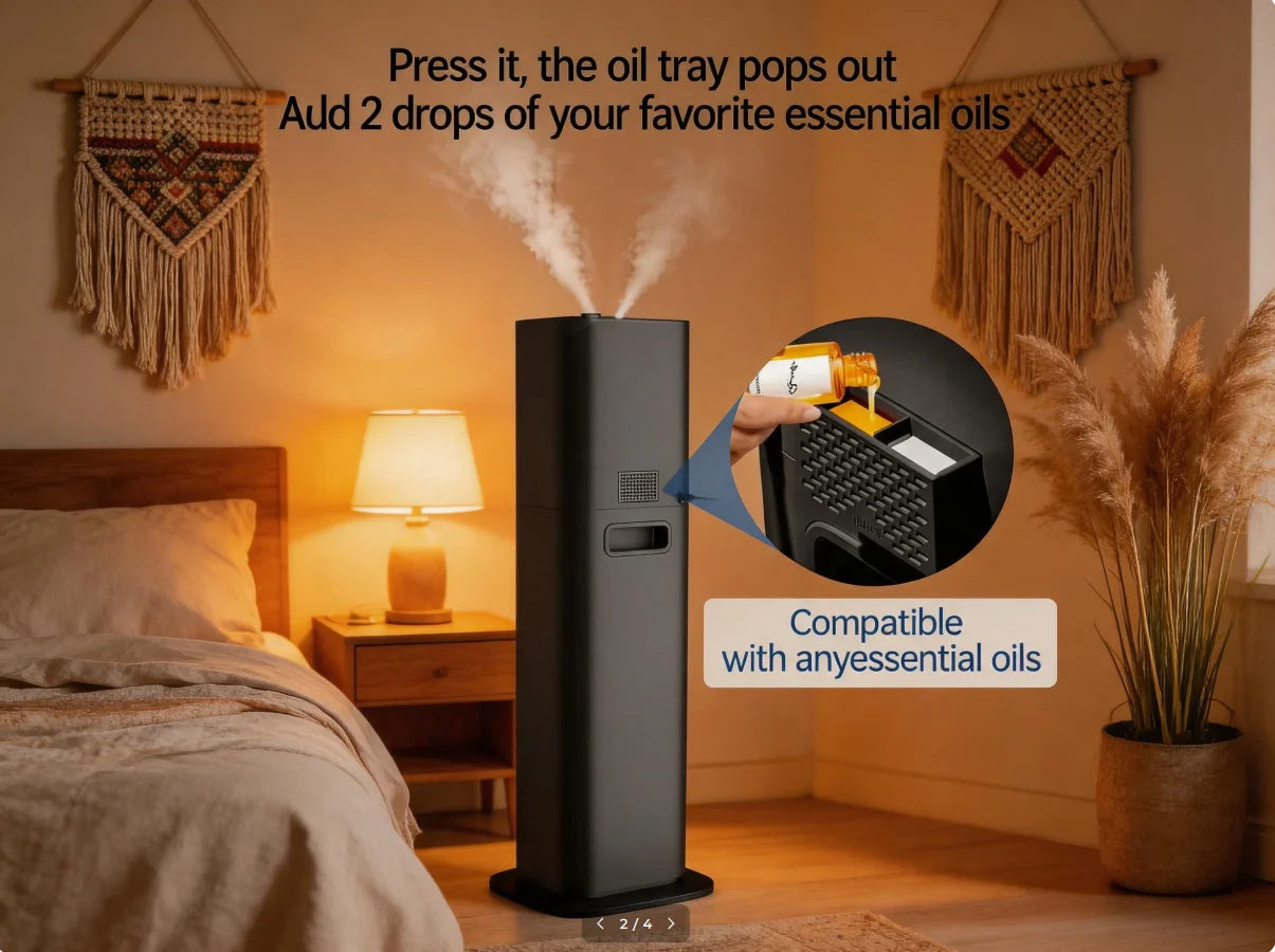 Smart Humidifier With Aroma Diffuser Ambient Light App Remote Control