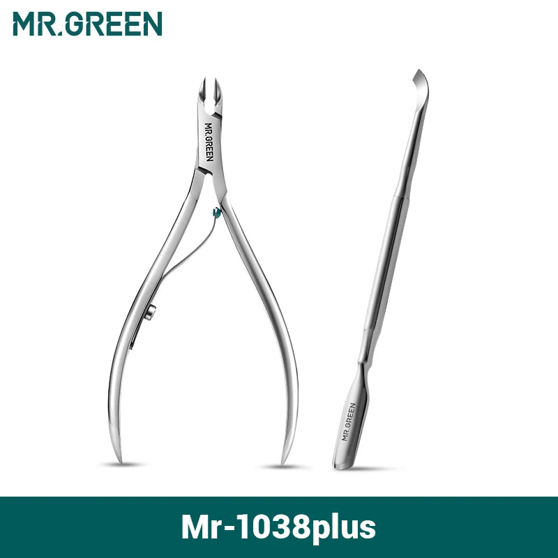 MR.GREEN Cuticle Nipper Manicure Scissors Stainless Steel Tweezers