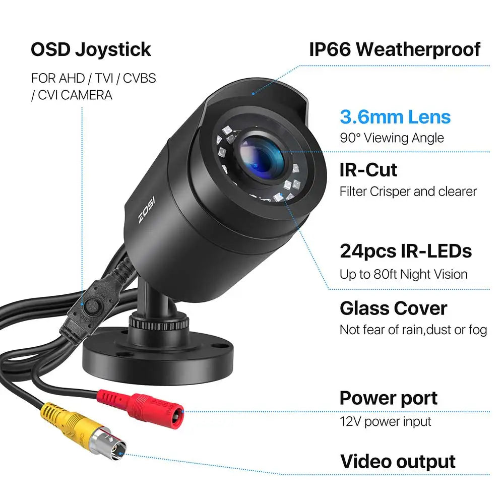 ZOSI 2.0MP 1080P Outdoor Indoor 4in1 CCTV Camera Weatherproof