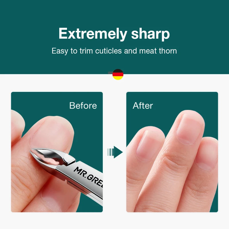 MR.GREEN Cuticle Nipper Manicure Scissors Stainless Steel Tweezers