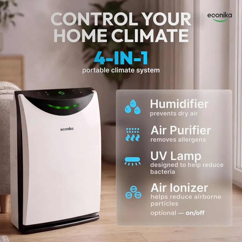 XMSJ 4-In-1 Humidifier And Air Purifier With UV Light