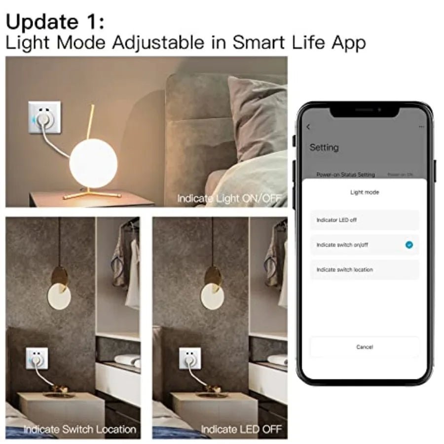 Smart WiFi Power Dimmer Plug With Alexa Remote Control