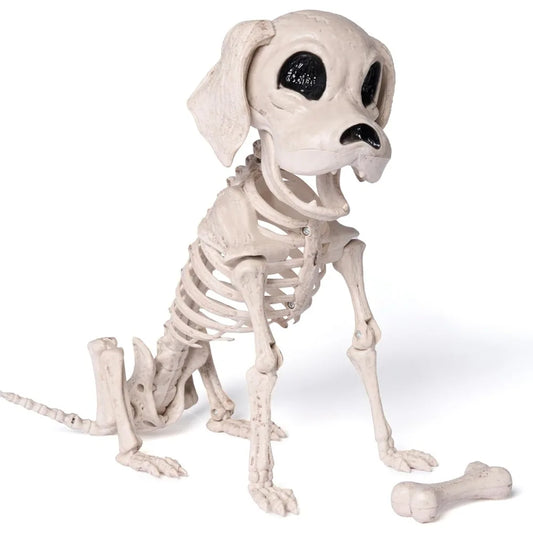 Posable Halloween Dog Skeleton With Realistic Movable Joints For Lawn Party