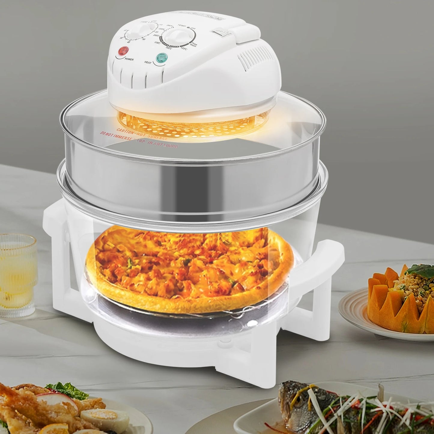 Visual Air Fryer 110V 1200-1400W Grill Rack Oil Free