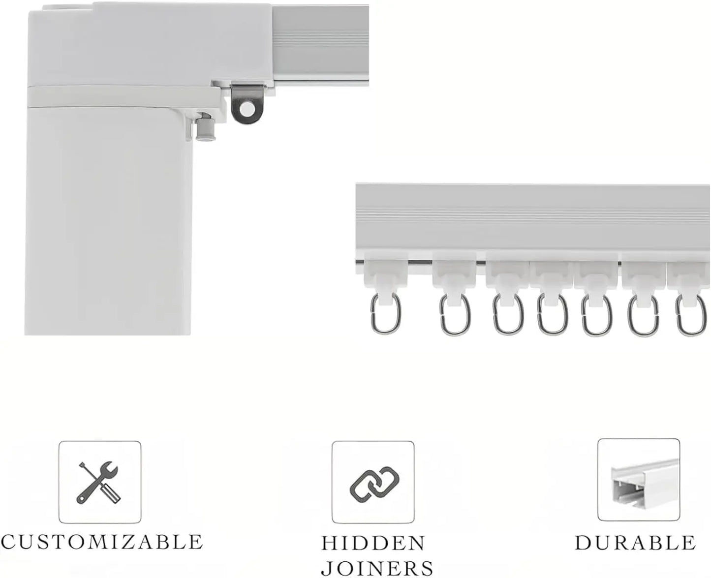 XMSJ Smart Motorized Curtain Rail With Remote Alexa Google Home